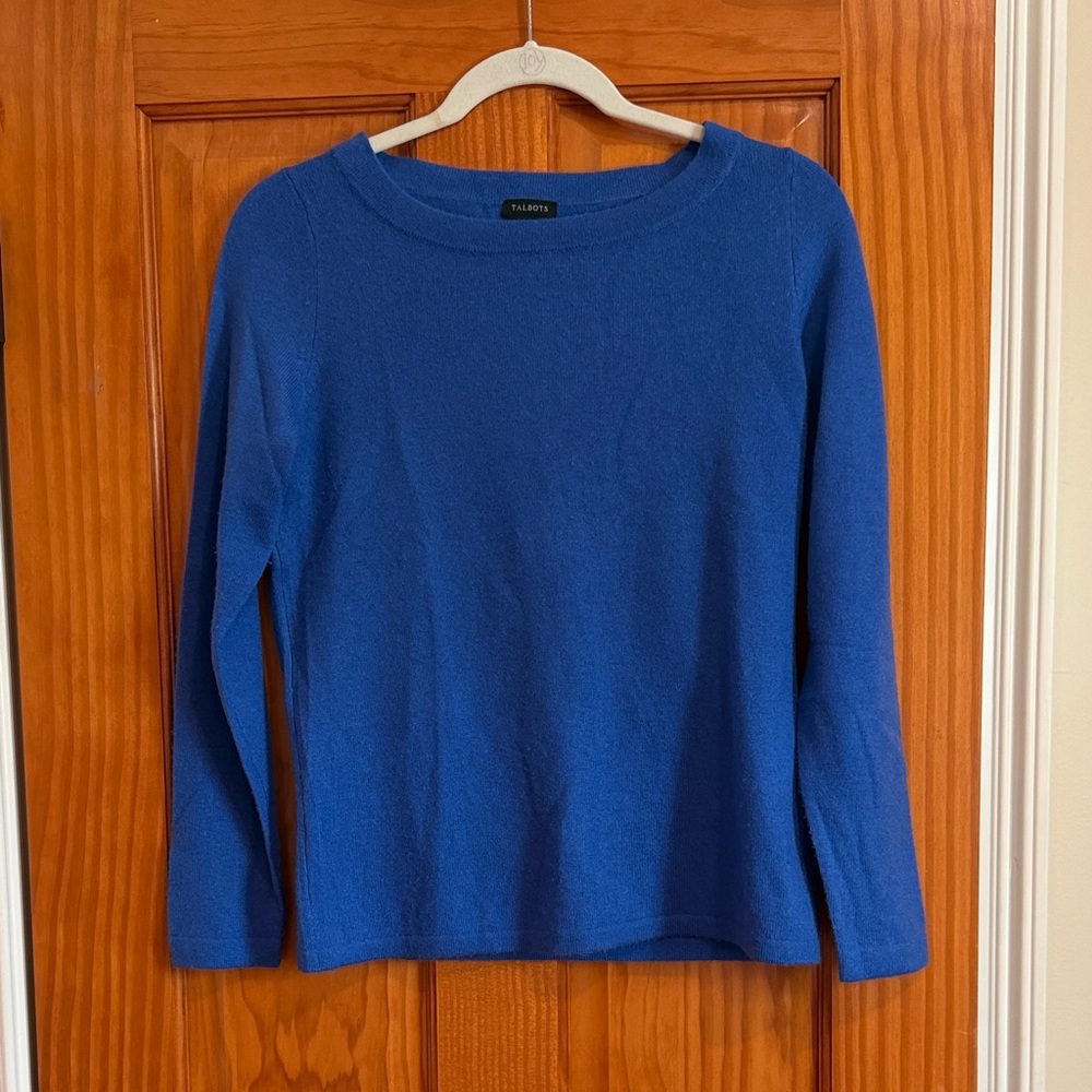 Talbots Deep Blue Cashmere Sweater